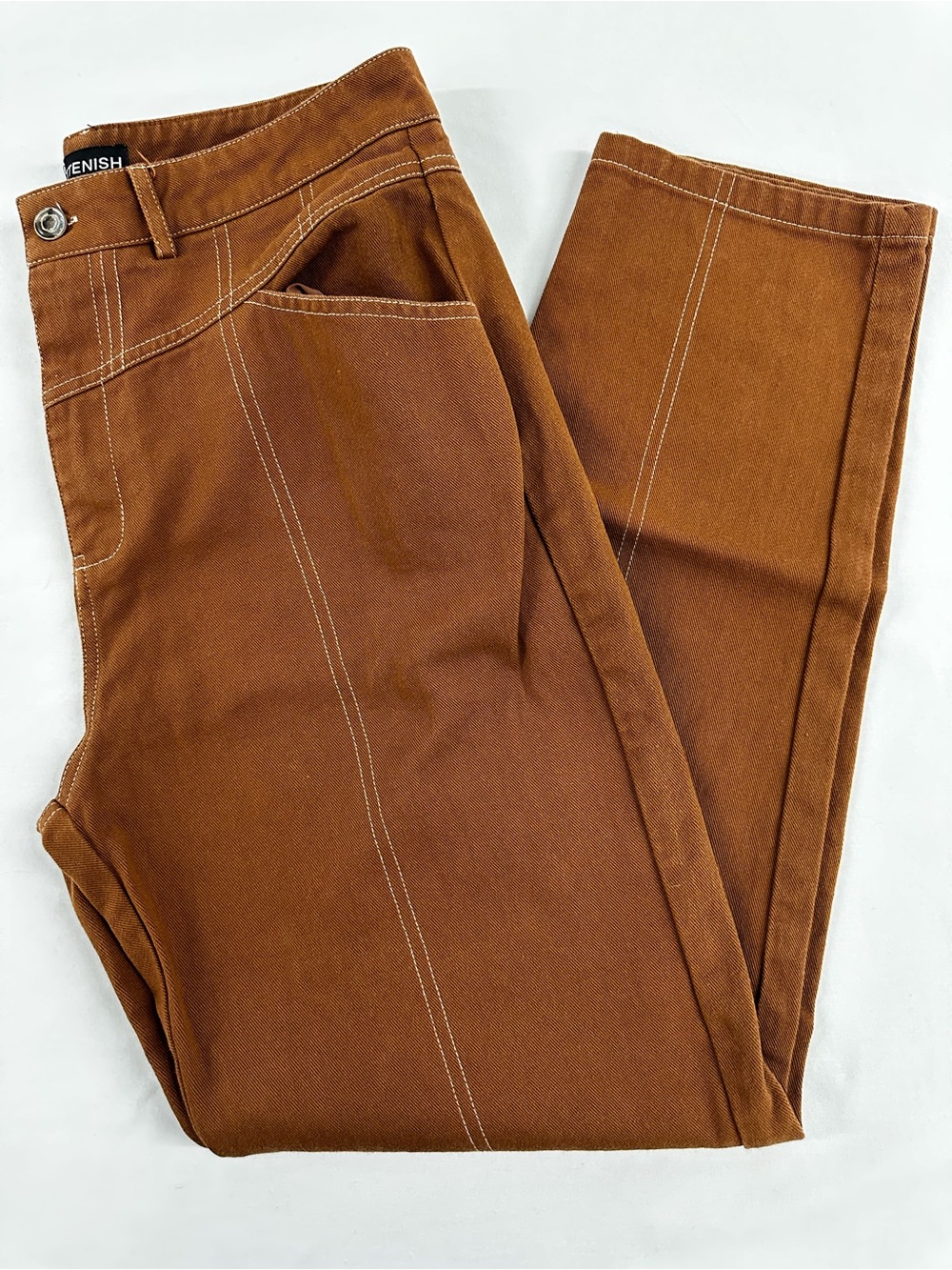 🤠🔥Kittenish Country Love Pants, Chocolate Brown, Women’s High Waist Straight Leg